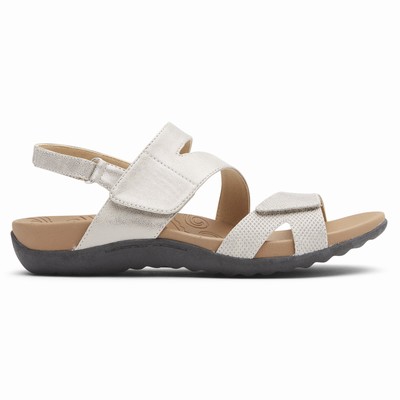 Sandálias Rockport Ridge Adjustable Asymmetrical Mulher Branco PT-53012